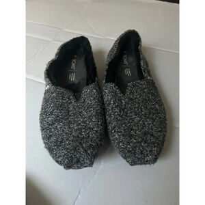 Toms Women’s Faux Fur Comfort Slip On Flat Shoes Size 10